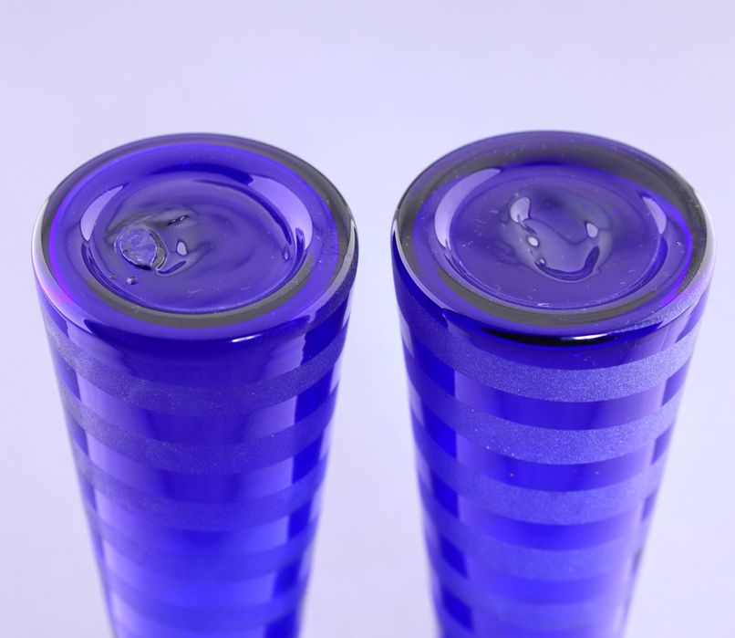 Wazon szklany kobaltowy niebieski wys 21,5cm