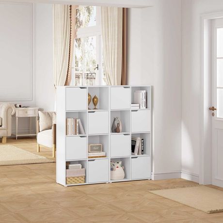 Regał na Książki Zabawki z 8 półkami Stojący Biały 60 x 120 x 30 cm