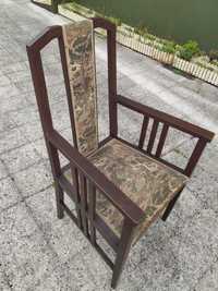cadeira vintage (madeira e tecido)