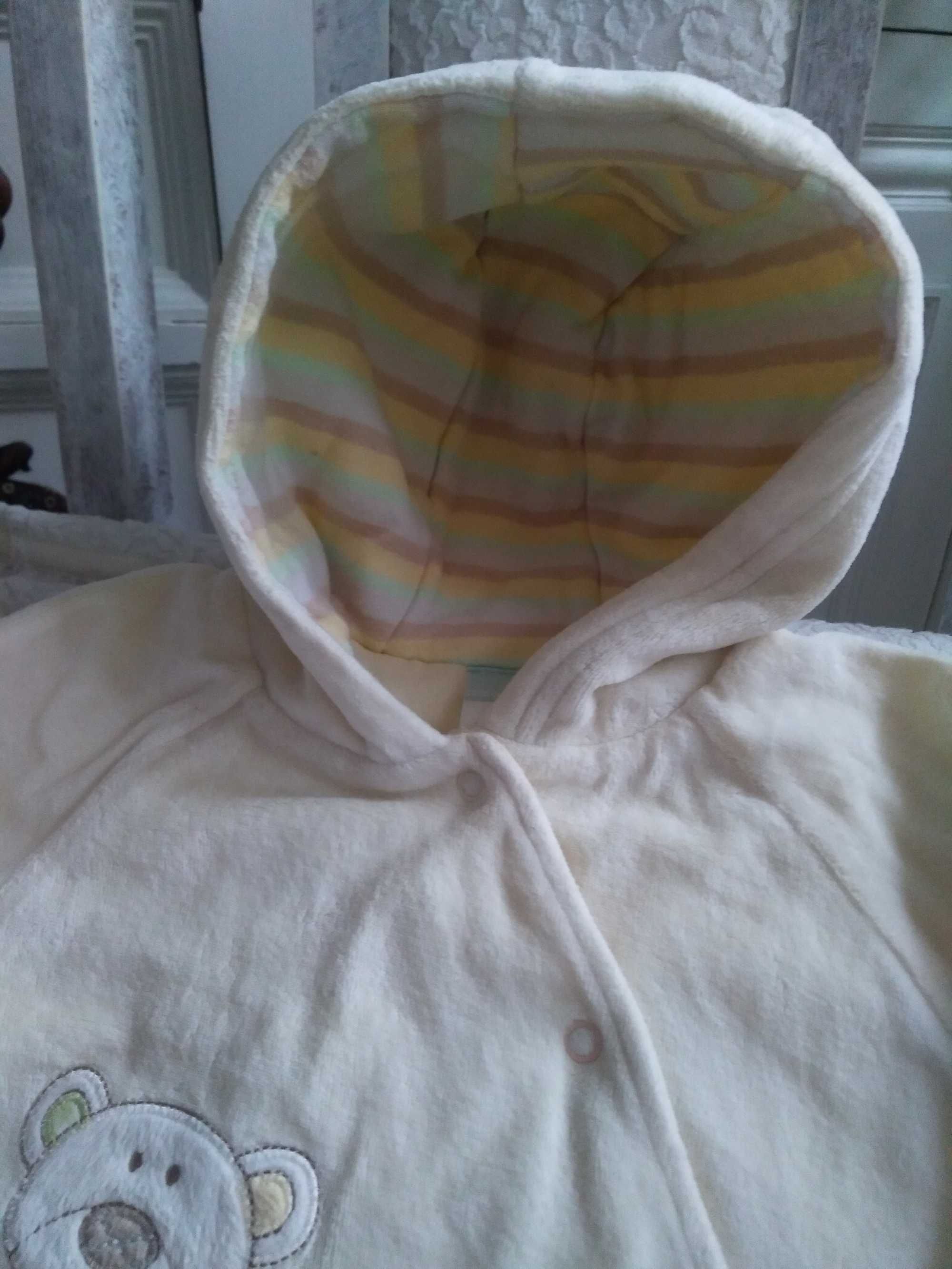 Śliczny jak NOWY cool club pajac niemowlęcy bawełna welur czapki 62cm