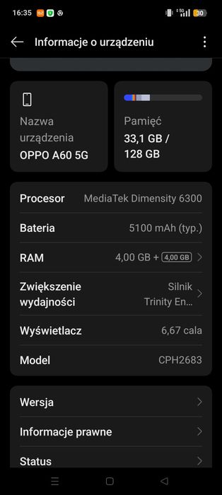 Nowy oppo a60  5 g   poza siecią zakup dodatki