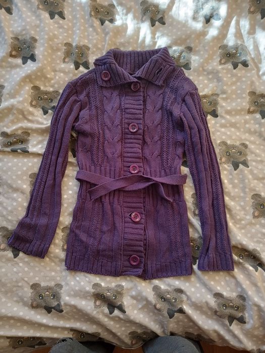 Sweter fioletowy dziewczęcy