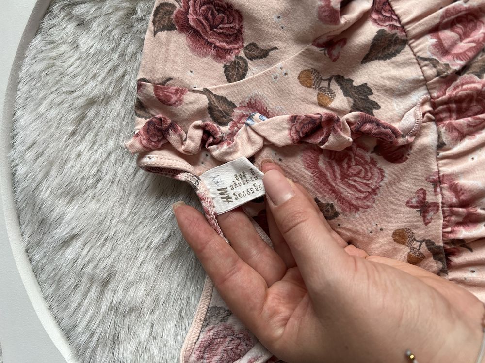 Sukienka dla dziewczynki w jesienny wzór 86 H&M