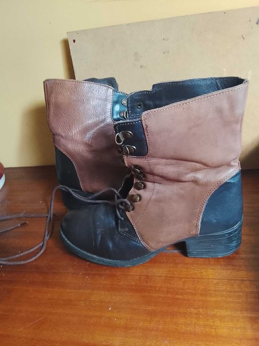 Botas em couro senhora