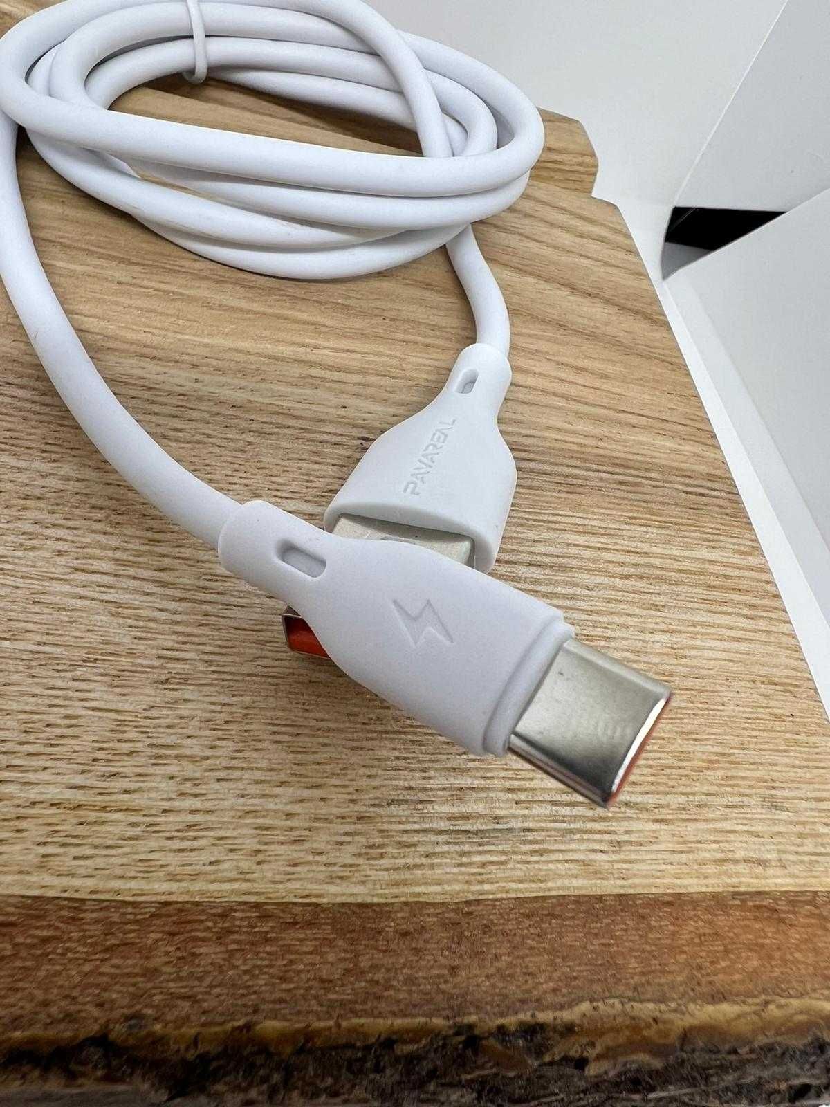 3x Kabel USB-C Super Fast USB Data Cable 6A - biały | 1metr!