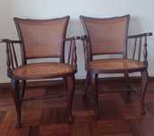 Cadeiras de braços com palhinha (2)