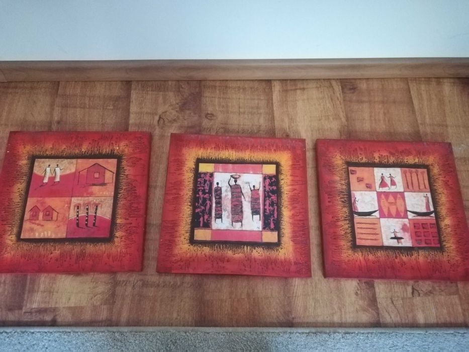 Tryptyk obraz obrazy - motyw afrykański