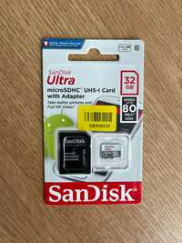 Карта пам'яті SanDisk Ultra microSDHC UHS-I 32GB (+ Адаптер)