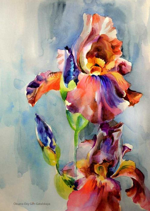Piękne akwarele z kwiatami
