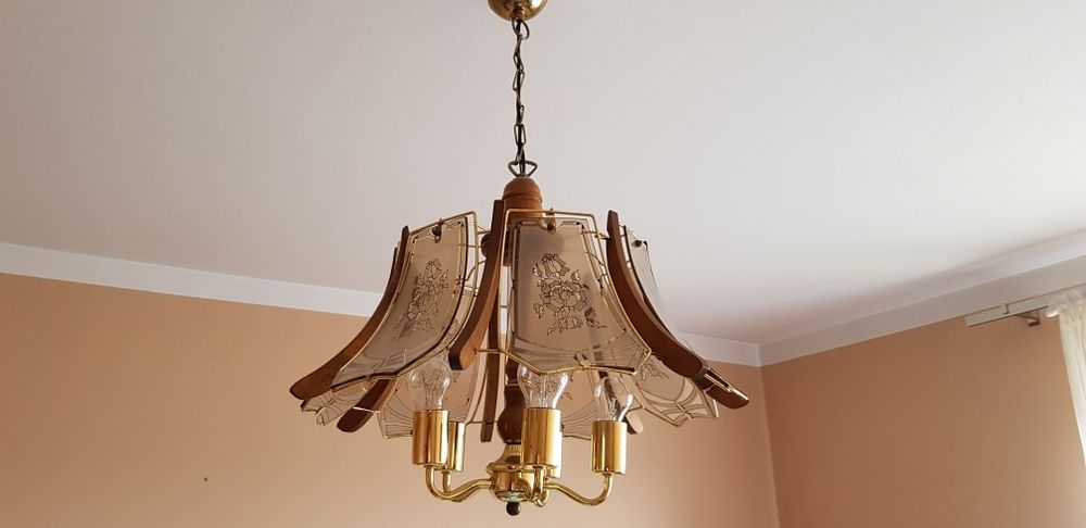 Piękna lampa, żyrandol retro