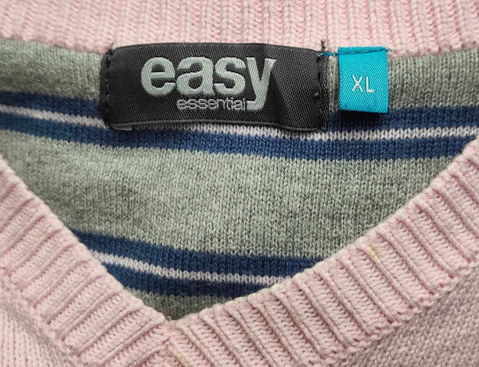 Wr) EASY Esential męski sweter w serek Roz.XL