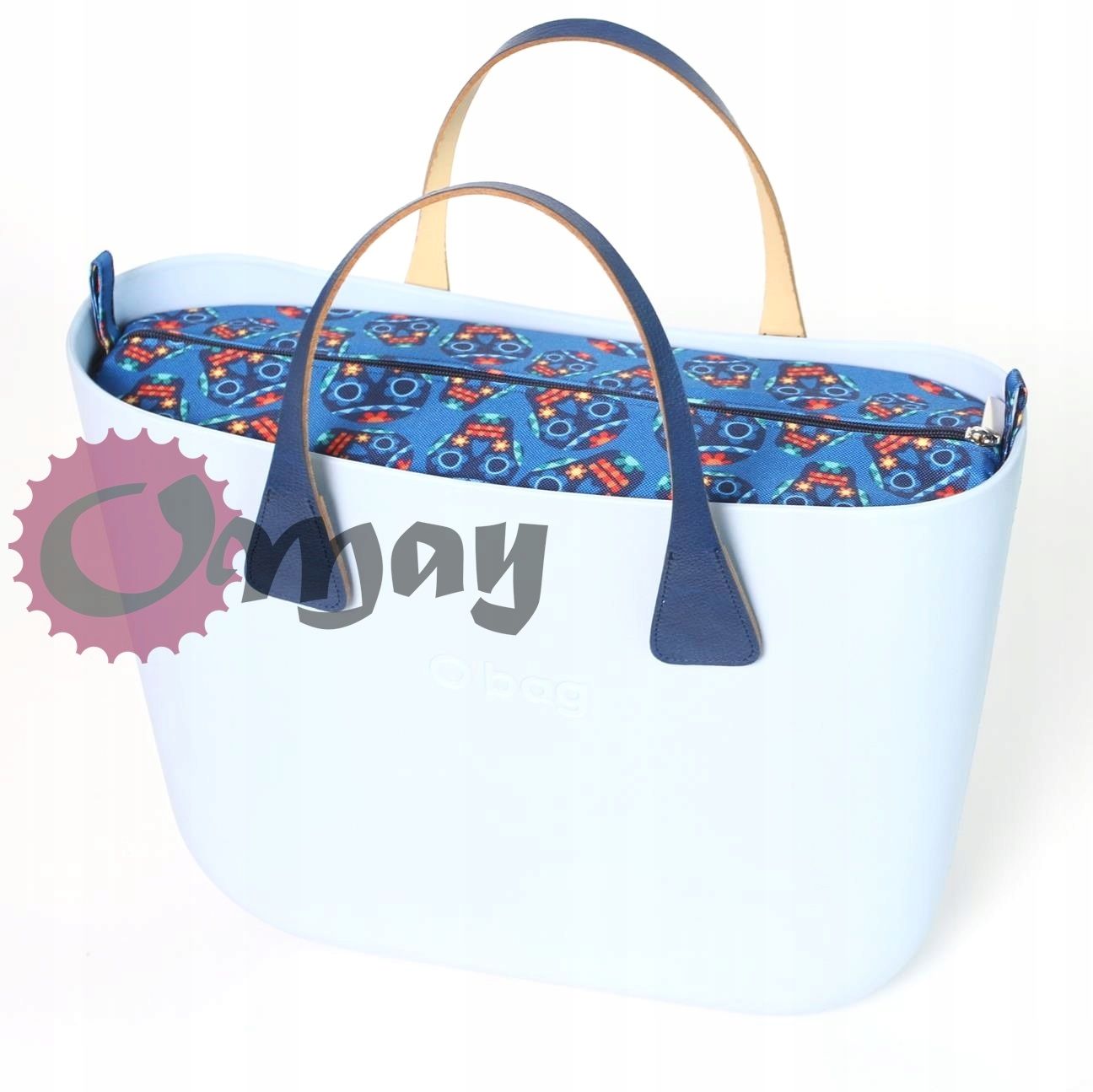 organizer OBAG STANDARD boho czachy granat 2 kieszenie wkład oMay