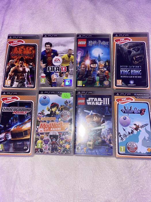 gry do PSP Fifa tekken star wars