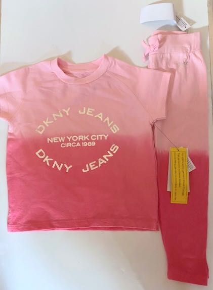 Dresy bluza i spodnie DKNY NOWY  92, 104/110 holograficzne napisy