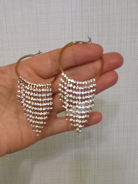 Серьги  клипсы на кольцах