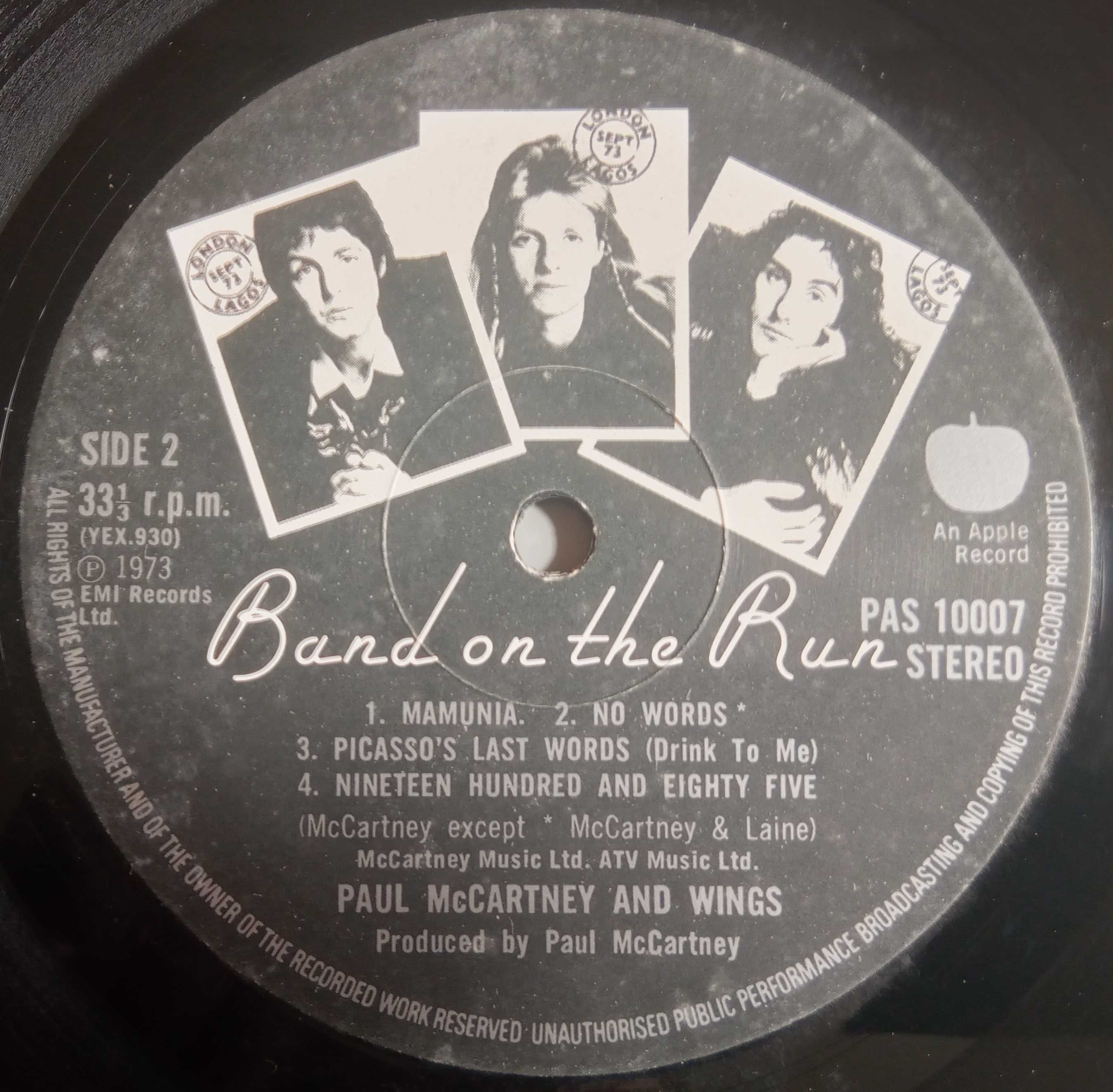 Paul McCartney And Wings - - - - - Band On The Run - - - - - LP