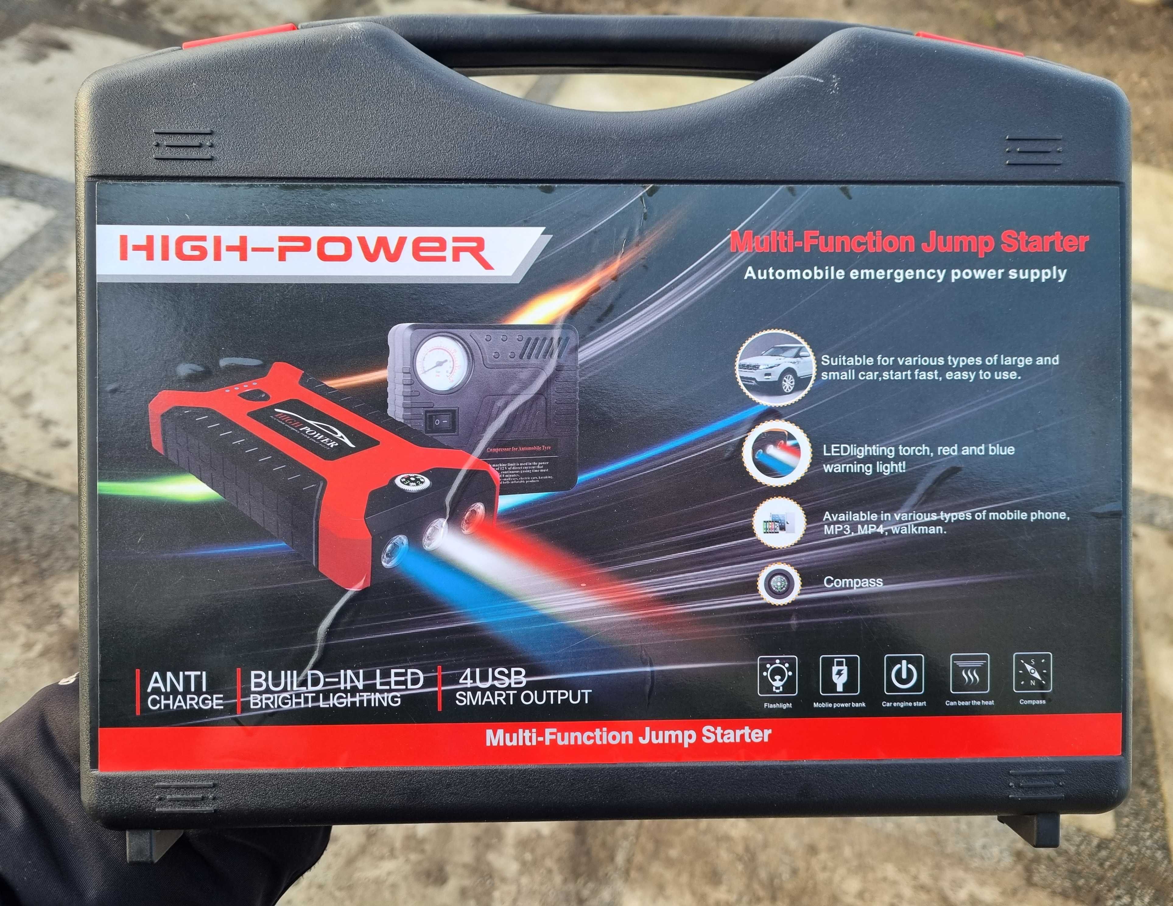 Power Bank з функцією автозапуску та підзарядки гаджетів автостартер