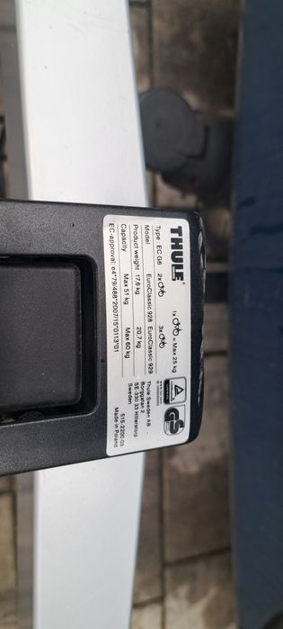 Thule EuroClassic G6 929 bagażnik rowerowy ebike na trzy rowery