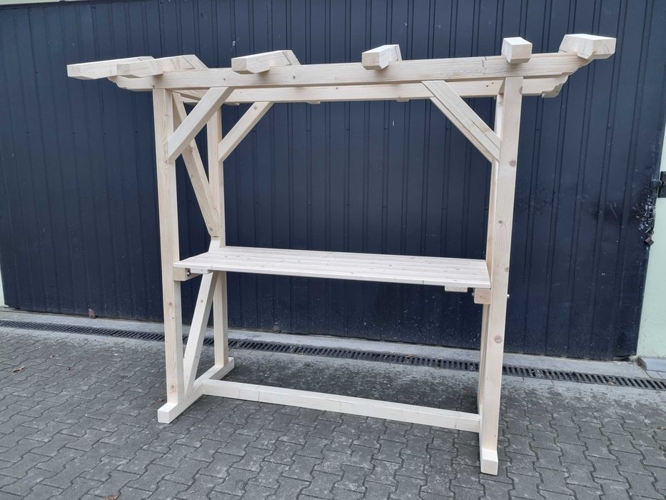 Drewniany Stragan Wiejski  Stół Wiejski Biesiadny Stół na jarmark