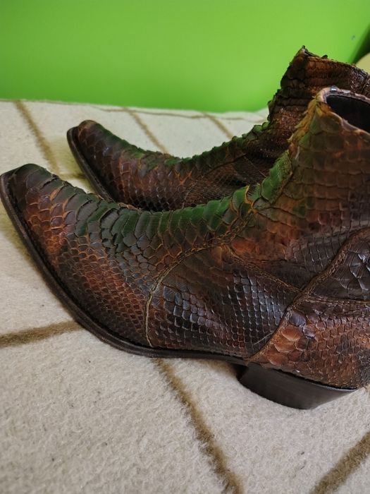 Казаки мужские, кожа питона
