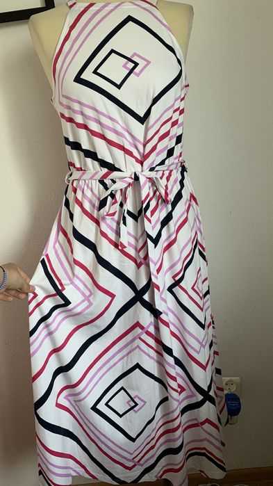 Sukienka letnia r. 38/40/42 wiazana w pasie NOWA