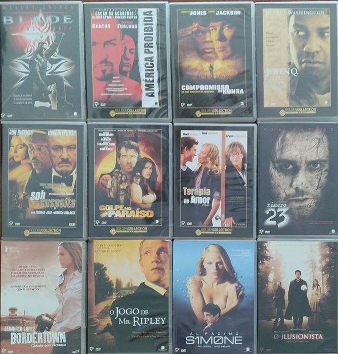 12 DVD de acção (preço de conjunto)