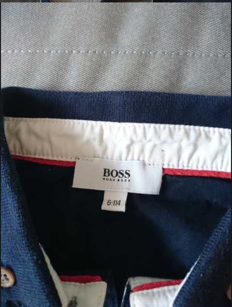 Dziecięca koszulka polo z bawełną Hugo Boss, r 6-114