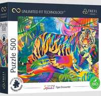 Puzzle 500 Color Splash: Tiger Encounter Trefl