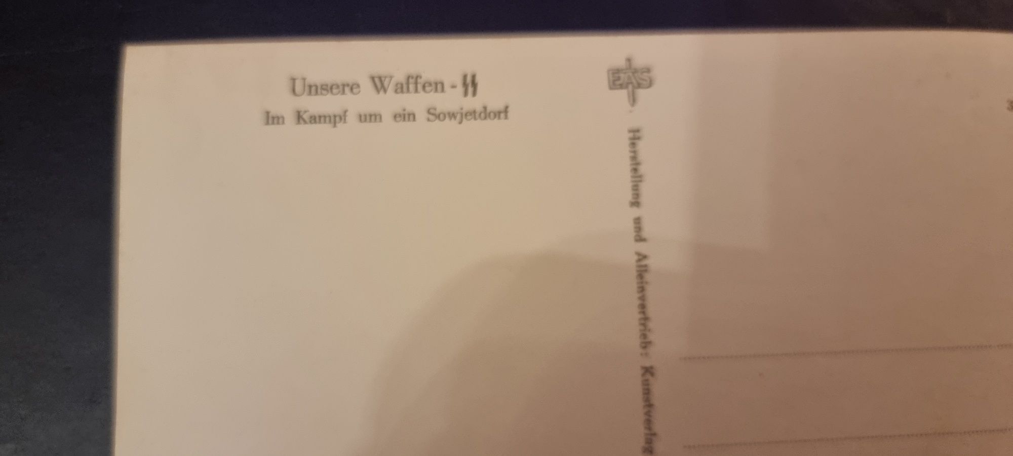 Pocztówka Unsere Waffen SS kamuflaż Wehrmacht 3 Rzesza