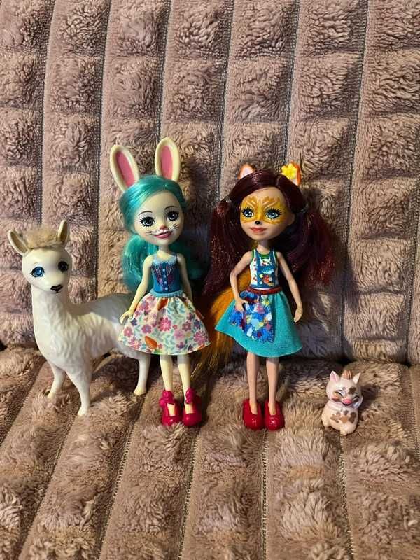 Enchantimals Lalka Królik Lis Zwierzątka Lama Świnka