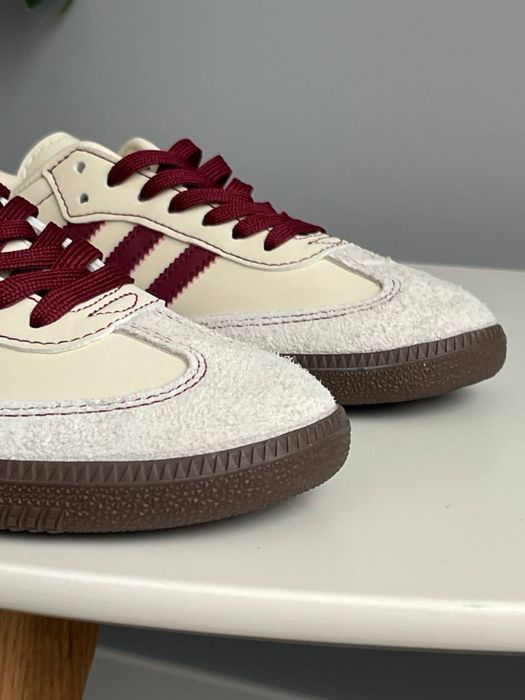 Кросівки Adidas Samba OG Wonder White Maroon (36-41)