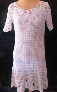 Vestido crochet renda M Club Monaco