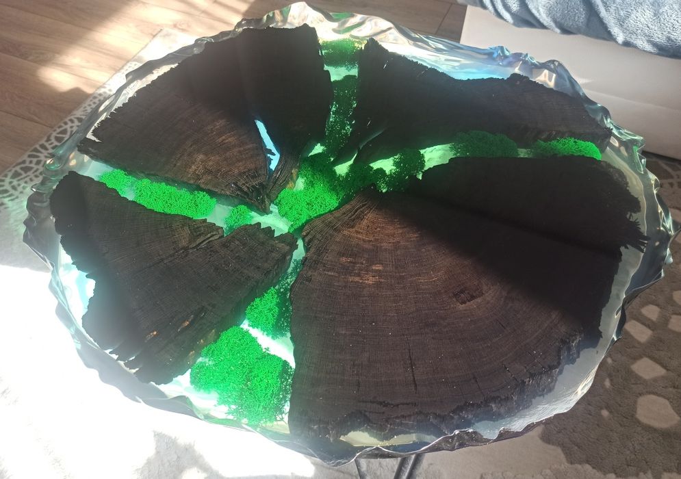 Stolik kawowy czarny dąb