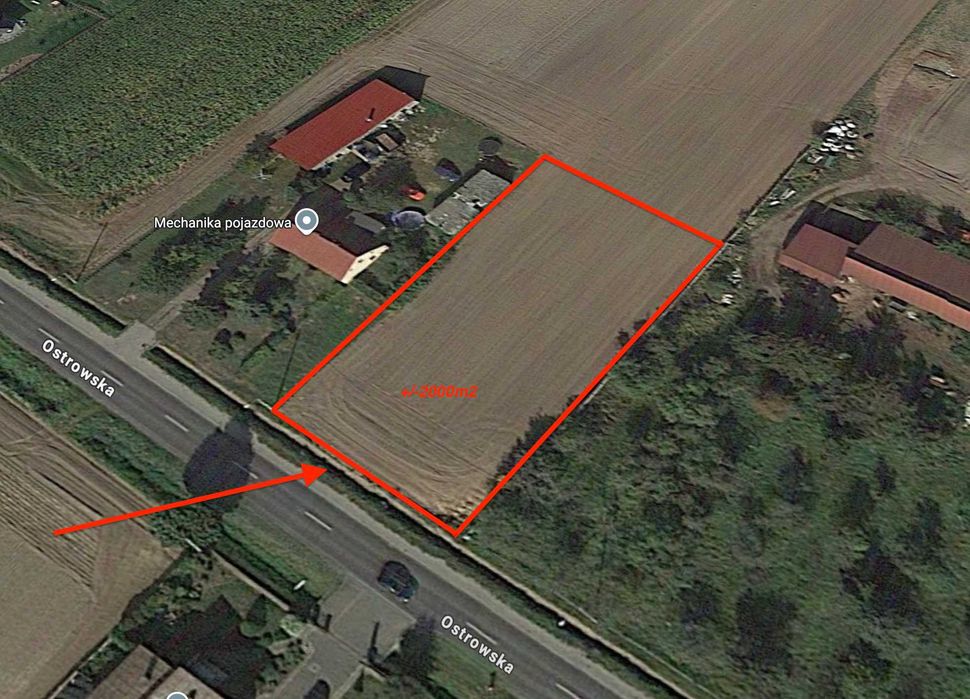 Sprzedam działkę 2000m2 z warunkami na hale lub zabudowa jednorodzinna