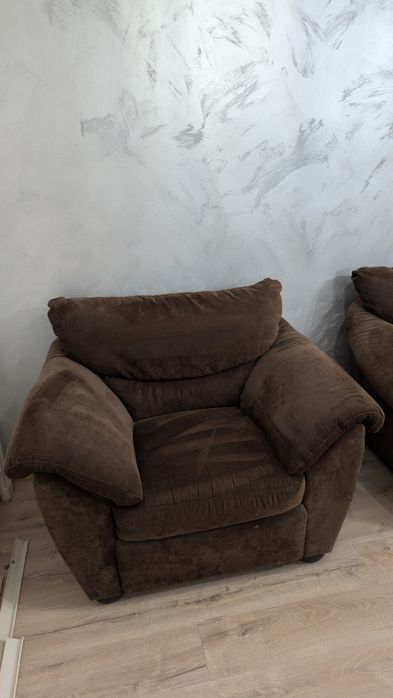 Kanapa sofa fotel komplet zestaw set wypoczynek brąz