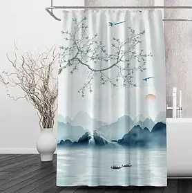 Шторка для ванни і душа тканинна, 180х200