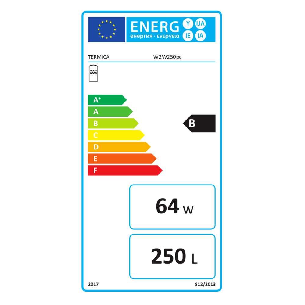 Bojler do pomp ciepła TERMICA W2W 250 PC - stal nierdzewna - 2 wężown