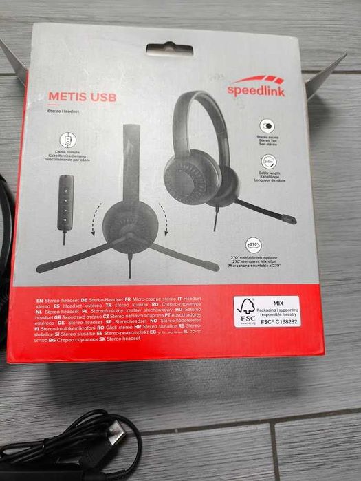 Speedlink METIS USB  przewodowy zestaw słuchawkowy stereo z mikrofonem