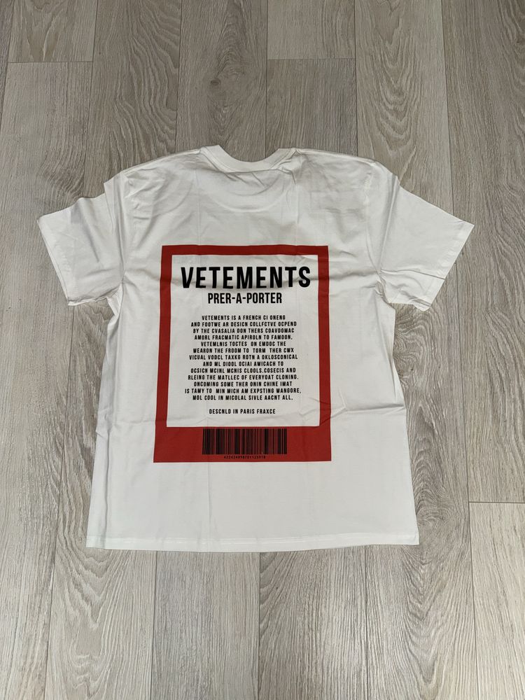 футболка vetements a porter біла