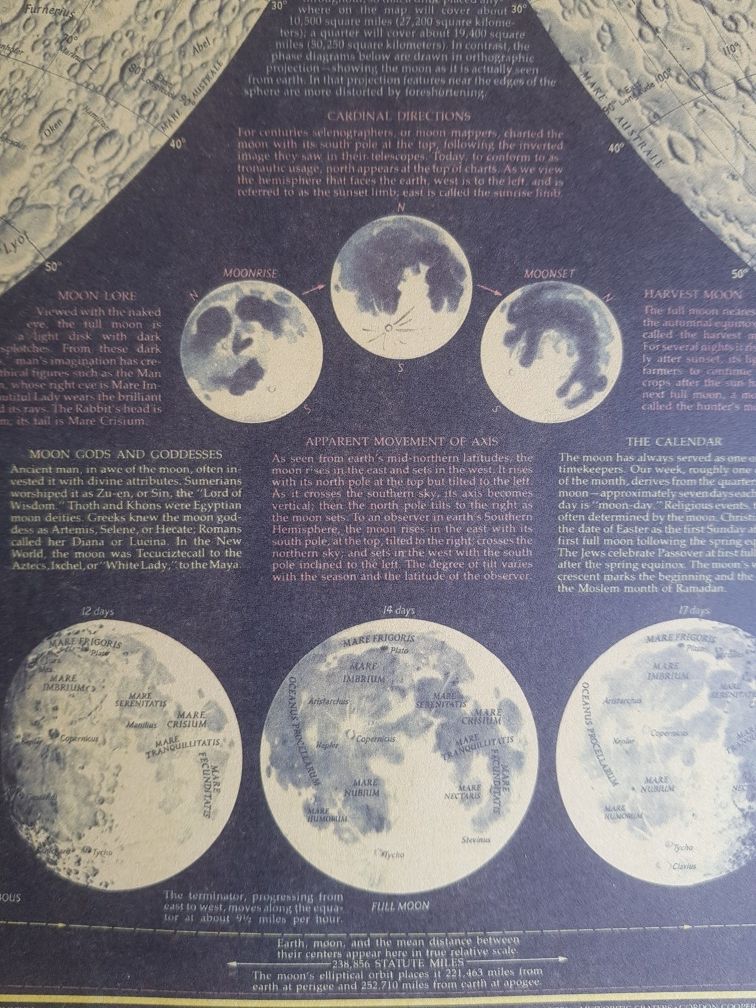 Duży plakat The Earth's Moon Księżyc 48×70 cm
