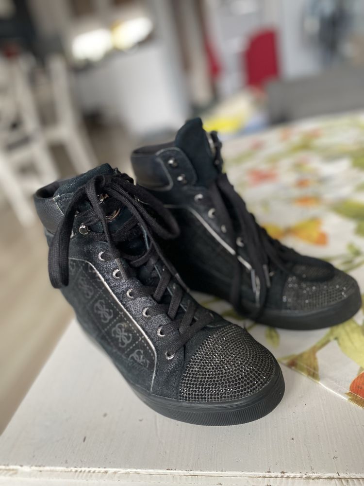 Guess 38 buty koturna czarne