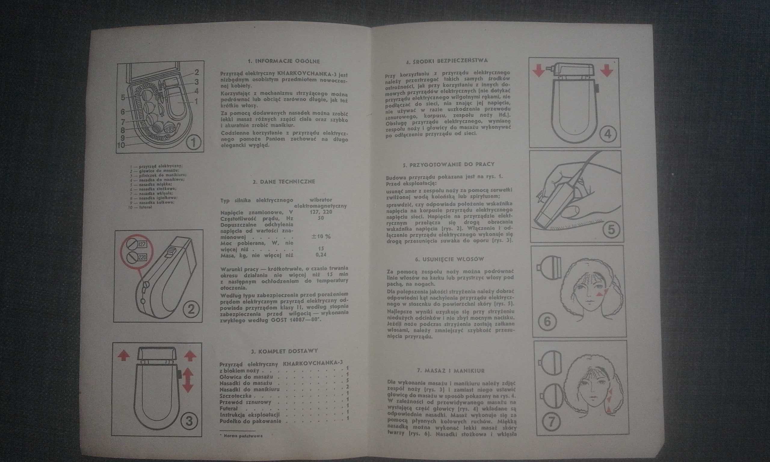 Maszynka do golenia i masazer elektryczny