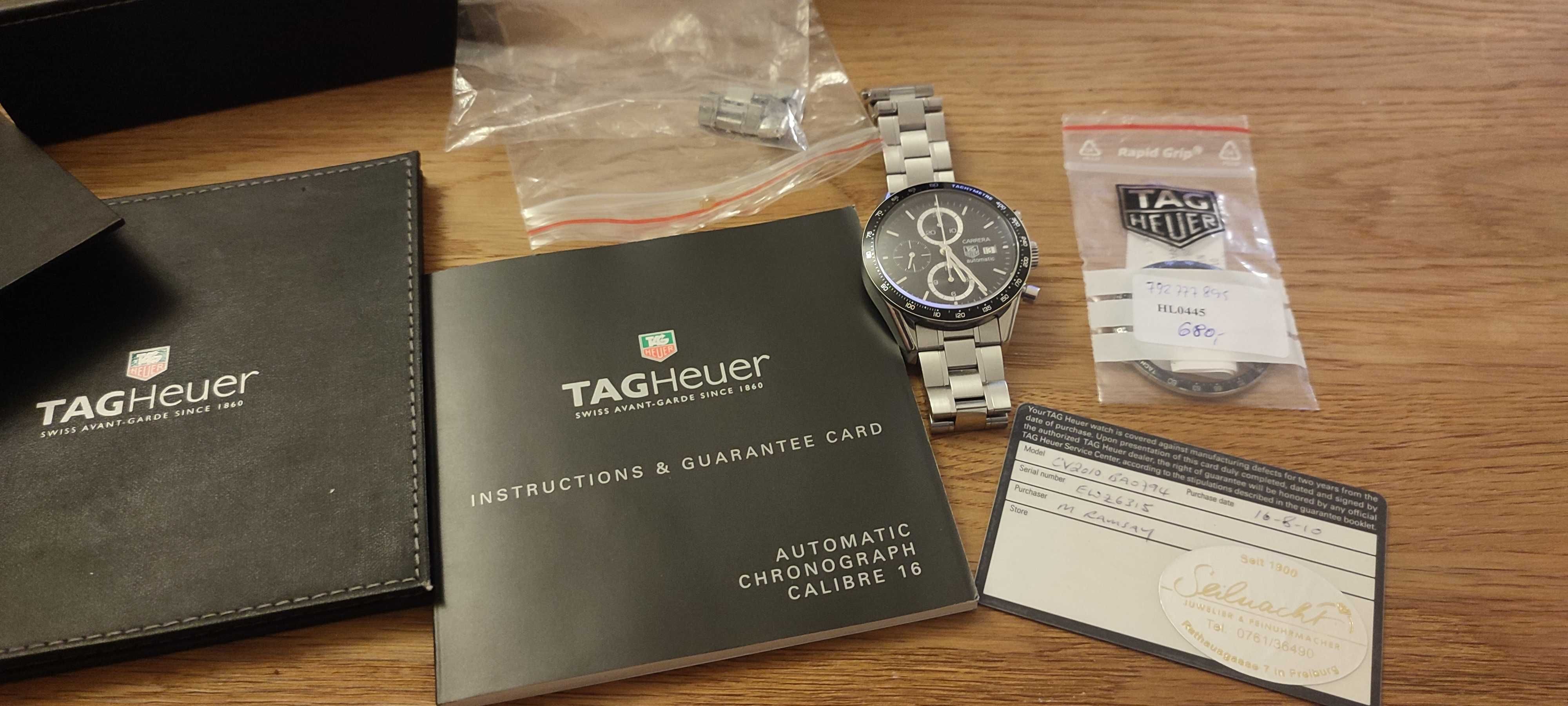 Piękny TAG Heuer Carrera Calibre 16 CV2010