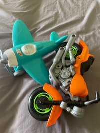 Лот Іграшки мотоцикл літак