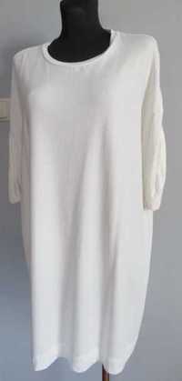 Śliczna biała sukienka f. Zara z Hiszpanii r. L