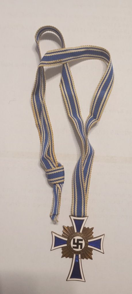 Militaria de Trincheira Werhmatch Cruz de mãe alemã