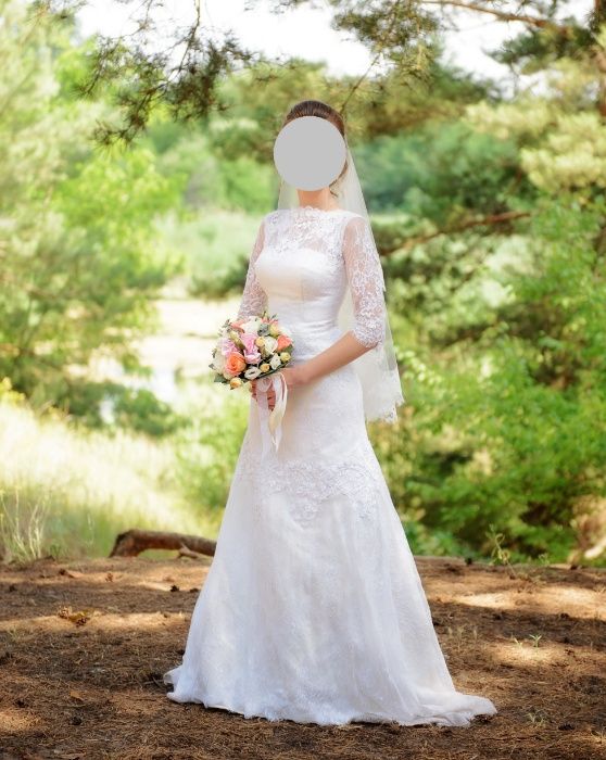 Продам свадебное платье кружевное