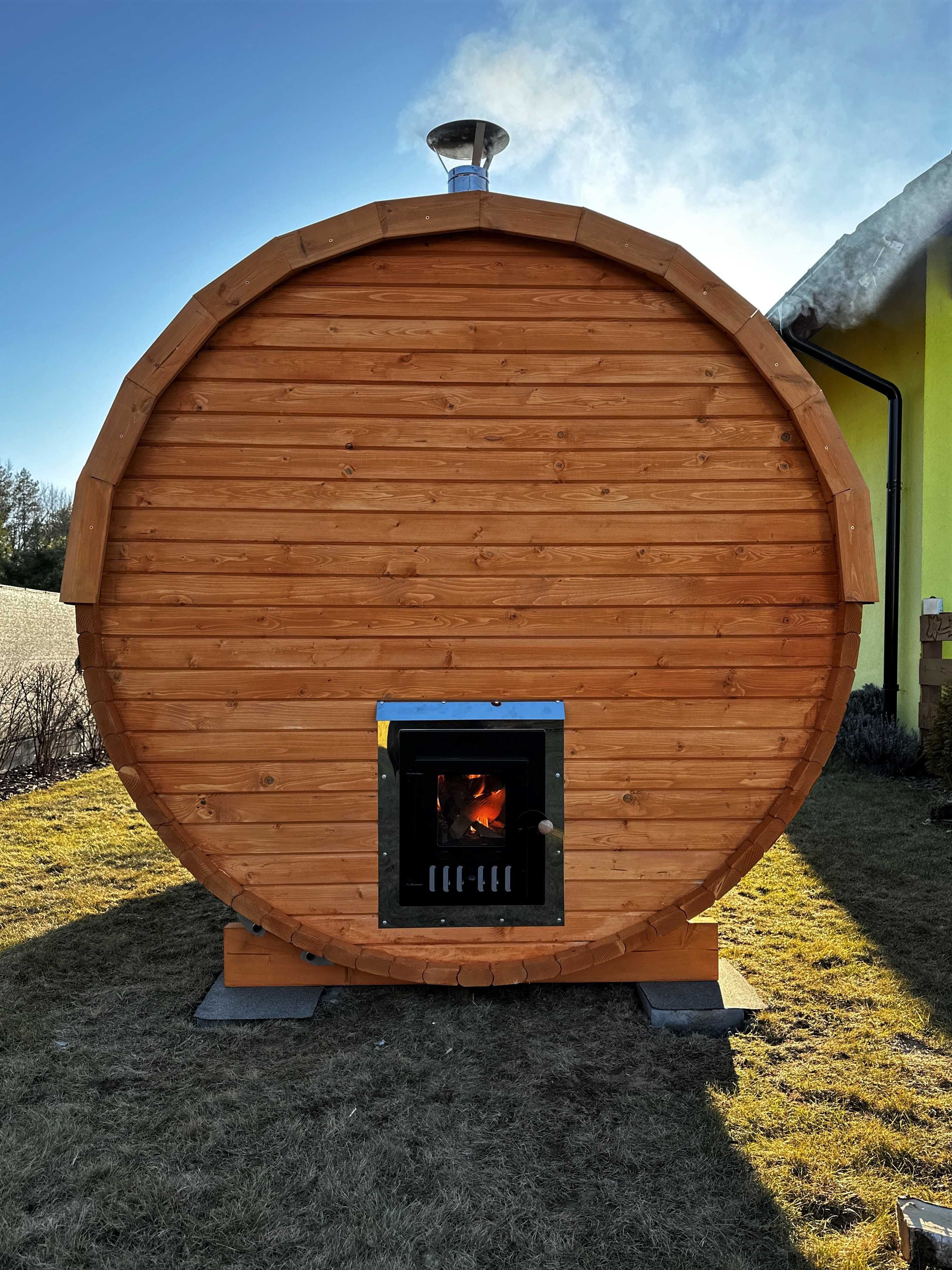 Sauna Ogrodowa Beczka Ruska Bania 2m Dowolna Konfiguracja Cenowa