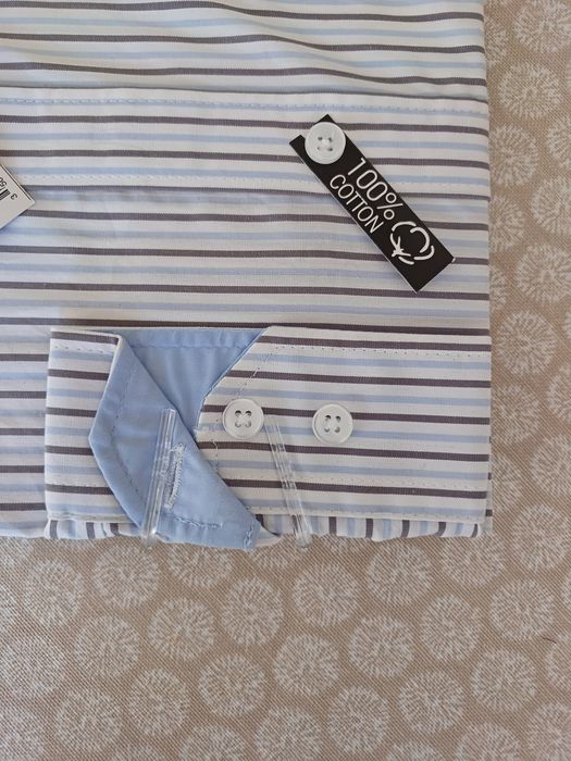 Porte inc. Camisa XL, às riscas. Nova c/ etiqueta