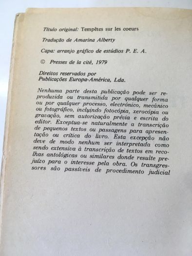 Livro - Tempestade de Paixões